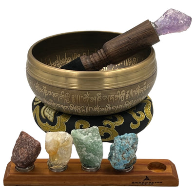 Floating Crystal Healing Om Mani Padme Hum Singing Bowl Bundle Balancing HCC pack | Anandalite Creations | Floating Crystals 
