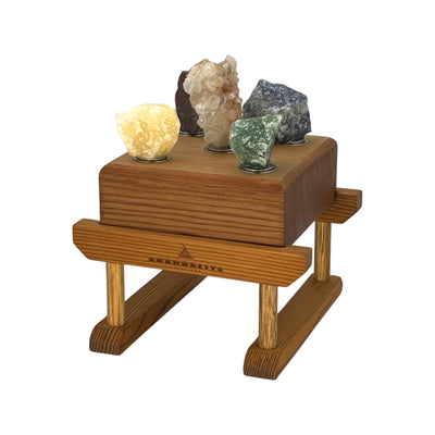 Kundalini Bliss Starter Bundle | Crystal Healing Float and Stand (with candle on top) Pictured upside down in stand