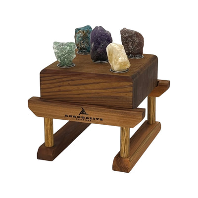 The Balancing Starter Bundle | Crystal Healing Float and Stand (with candle on top) Pictured upside down in stand