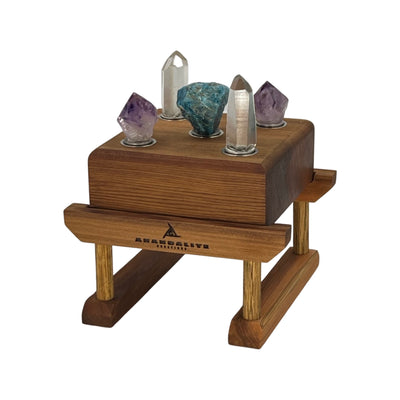 Lifting the Veil Starter Bundle | Crystal Healing Float and Stand (with candle on top) Pictured upside down in stand