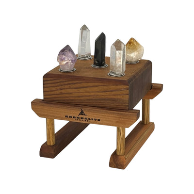 Points Starter Bundle | Crystal Healing Float and Stand (with candle on top) Pictured upside down in stand