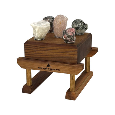 Moonlit Rose Starter Bundle | Crystal Healing Float and Stand (with candle on top) Pictured upside down in stand