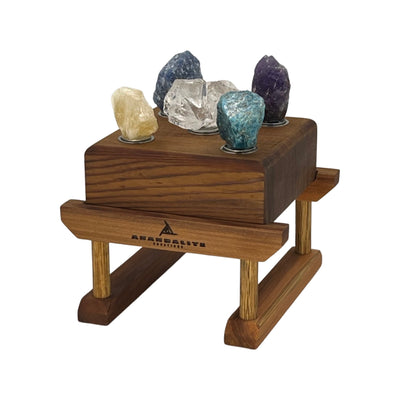 High Vibrations Starter Bundle | Crystal Healing Float and Stand (with candle on top) Pictured upside down in stand