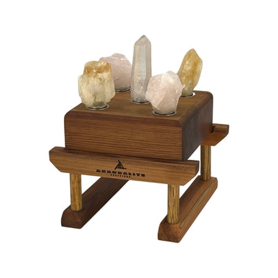 Pure Loving Sunshine Melody Starter Bundle | Crystal Healing Float and Stand (with candle on top) Pictured upside down in stand