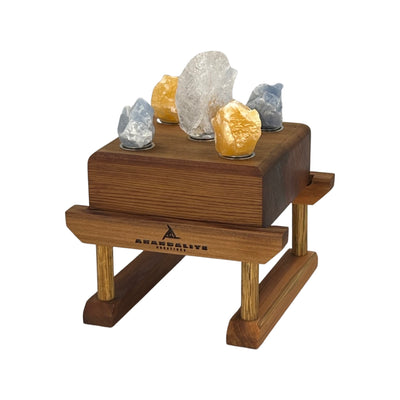 Springtime Starter Bundle | Crystal Healing Float and Stand (with candle on top) Pictured upside down in stand
