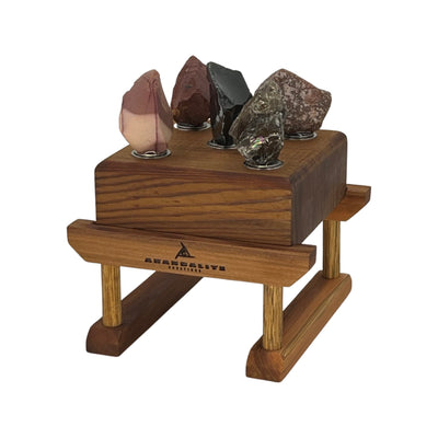 The Base Starter Bundle | Crystal Healing Float and Stand (with candle on top) Pictured upside down in stand