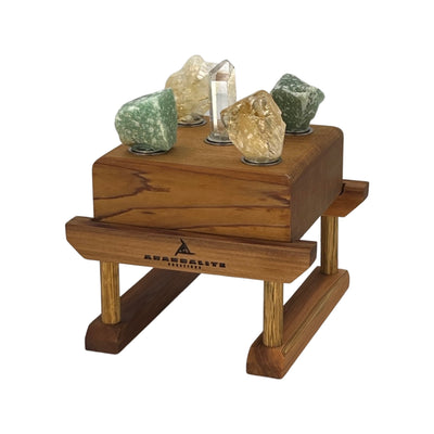 Wattle Blossom Starter Bundle | Crystal Healing Float and Stand (with candle on top) Pictured upside down in stand