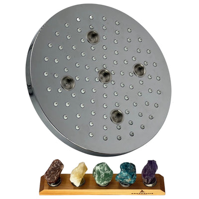 Floating Crystal Healing Shower Head with Balancing HCC pack | Anandalite Creations | Floating Crystals 