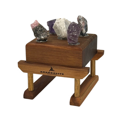 Illumination Starter Bundle | Crystal Healing Float and Stand (with candle on top) Pictured upside down in stand