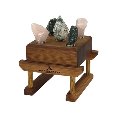 Hear Connections Starter Bundle | Crystal Healing Float and Stand (with candle on top) Pictured upside down in stand