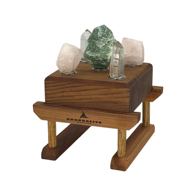 Ascending Heart Starter Bundle | Crystal Healing Float and Stand (with candle on top) Pictured upside down in stand