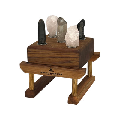 Loving Protector Starter Bundle | Crystal Healing Float and Stand (with candle on top) Pictured upside down in stand