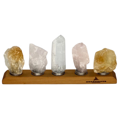Pure Loving Sunshine Healing Crystal Connector Pack | Healing Crystals for Joy and Happiness and Stand 